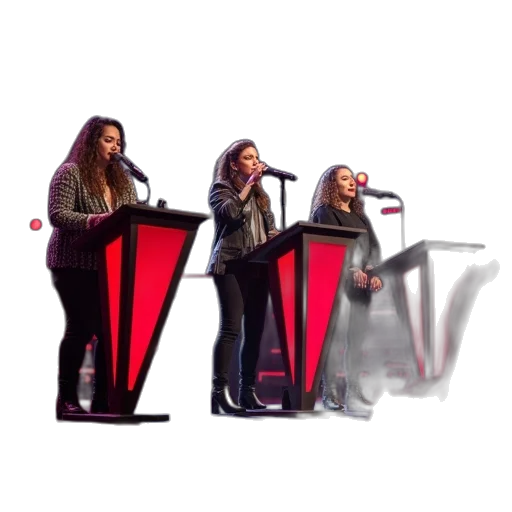 voice, contestants, pose, stage transparent PNG cut-out