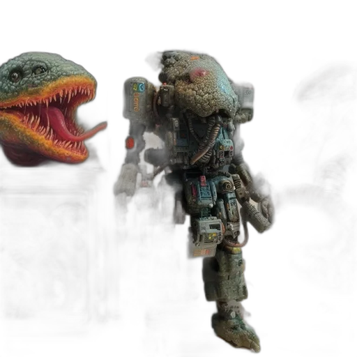 creature, robot, dragon, concept art, 3d render, photorealistic, fantasy art, outer space transparent PNG cut-out