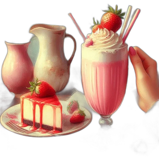 food, 3d render, photorealistic, concept art, oil painting, red, colorful, pastel transparent PNG cut-out
