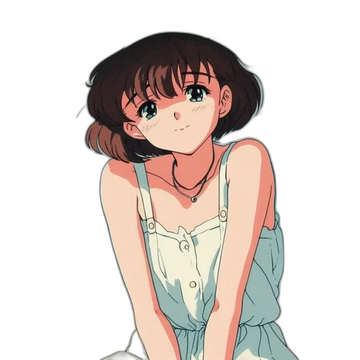 dress, flower, face, creature, anime, watercolor, cartoon, concept art transparent PNG cut-out