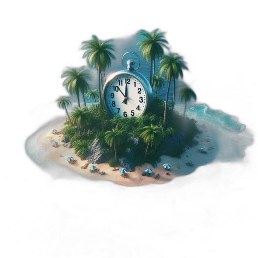 3d render, concept art, photorealistic, vaporwave, underwater, beach, fog, rain transparent PNG cut-out