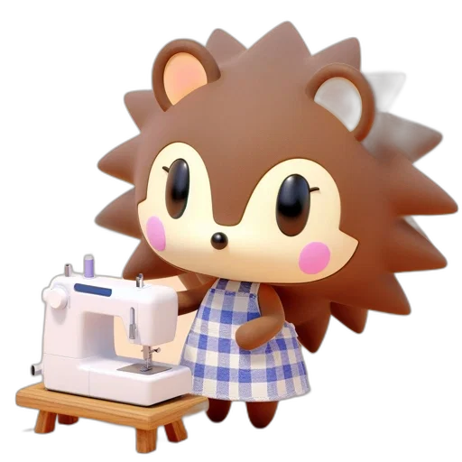 animal, creature, dress, food, 3d render, concept art, animated, hedgehog transparent PNG cut-out