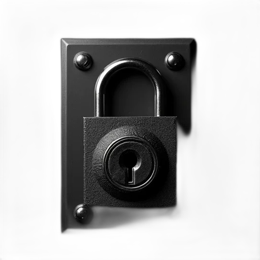 mask, robot, furniture, weapon, 3d render, photorealistic, black, padlock transparent PNG cut-out