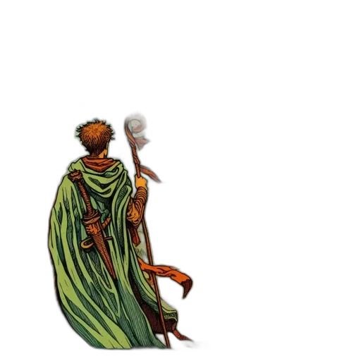 staff, dress, dragon, sword, concept art, pixel art, fantasy art, comic book art transparent PNG cut-out