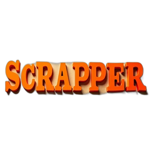 3d render, second, image, close-up, word, scrapper, first, letters transparent PNG cut-out