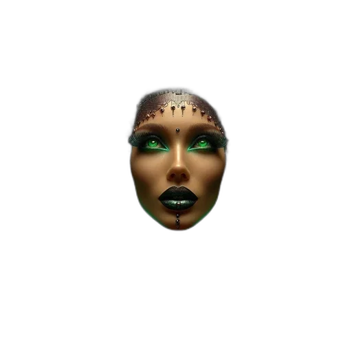 mask, face, jewelry, creature, 3d render, pixel art, photorealistic, fantasy art transparent PNG cut-out