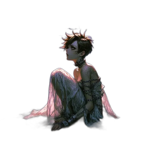 crown, dress, creature, jewelry, concept art, fantasy art, watercolor, pixel art transparent PNG cut-out