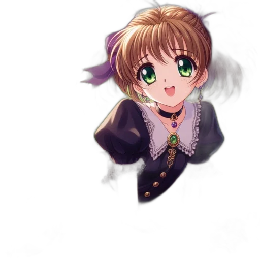 staff, jewelry, jacket, weapon, anime, pixel art, watercolor, cartoon transparent PNG cut-out
