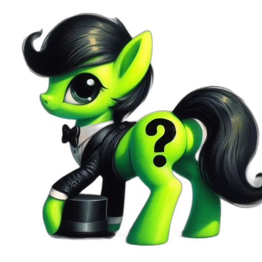concept art, pixel art, cartoon, fantasy art, colorful, pony, wearing, formal transparent PNG cut-out