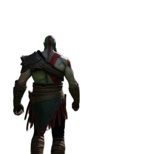 mask, creature, weapon, staff, concept art, 3d render, fantasy art, red transparent PNG cut-out