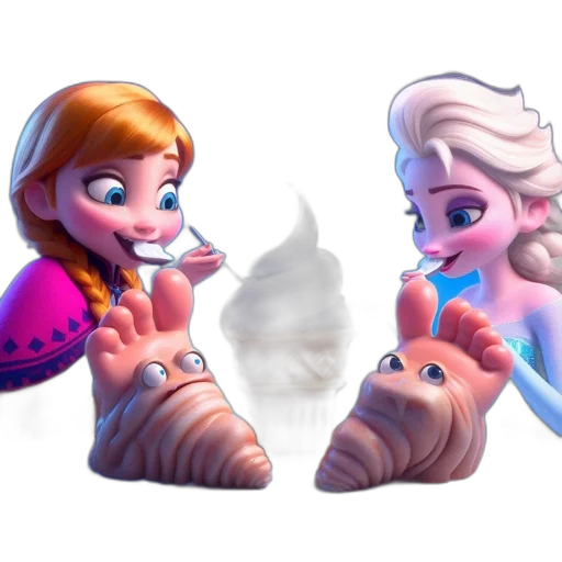 concept art, 3d render, fantasy art, cartoon, fire, fog, underwater, snow transparent PNG cut-out