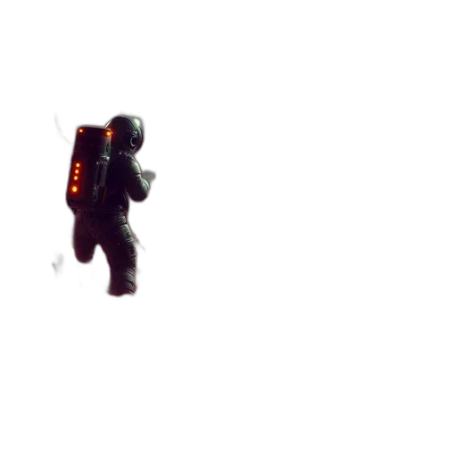 robot, staff, jacket, weapon, pixel art, concept art, 3d render, cyberpunk transparent PNG cut-out