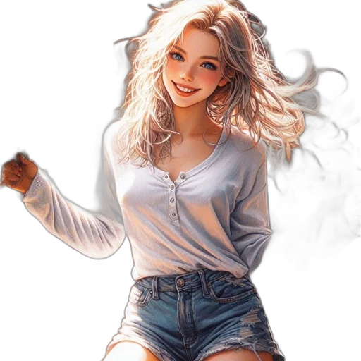 dress, face, hair, jacket, photorealistic, fantasy art, concept art, oil painting transparent PNG cut-out