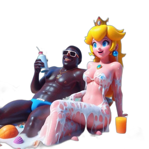 vaporwave, concept art, 3d render, pixel art, beach, underwater, pastel, two transparent PNG cut-out