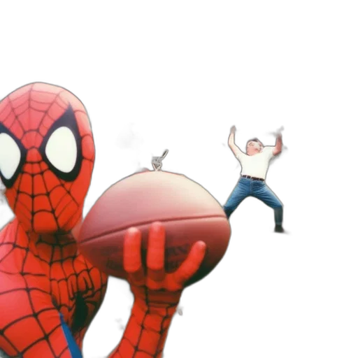 comic book art, concept art, 3d render, watercolor, autumnal, backyard, spider-man, elderly transparent PNG cut-out