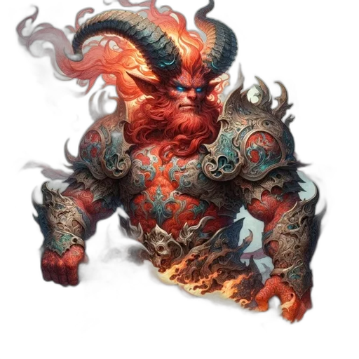 dragon, concept art, fantasy art, pixel art, red, armored, fire-breathing, dragon-humanoid transparent PNG cut-out