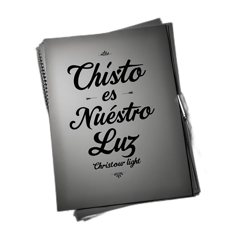 3d render, photorealistic, black, white, image, document, title, cristo transparent PNG cut-out