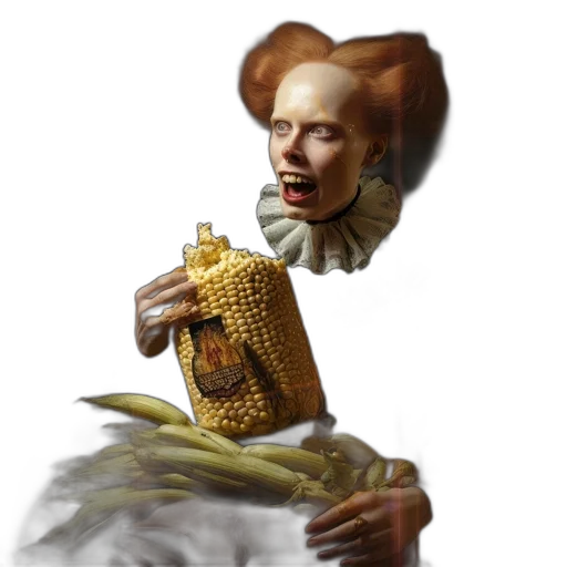 crown, face, food, staff, concept art, photorealistic, 3d render, fantasy art transparent PNG cut-out