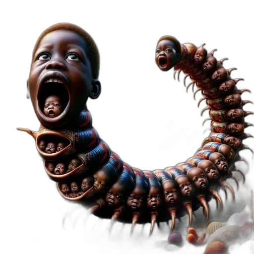 creature, animal, hair, face, 3d render, concept art, photorealistic, fantasy art transparent PNG cut-out
