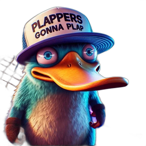 hat, animal, staff, 3d render, concept art, vaporwave, cartoon, anthropomorphic transparent PNG cut-out