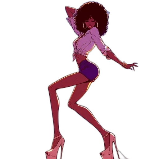 dress, creature, hair, concept art, cartoon, watercolor, fantasy art, neon lights transparent PNG cut-out