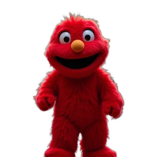 animal, creature, staff, face, 3d render, red, large, mascot transparent PNG cut-out