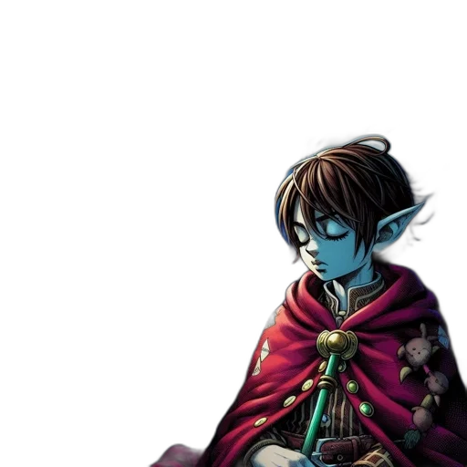 staff, concept art, fantasy art, comic book art, pixel art, blue, dark, colorful transparent PNG cut-out