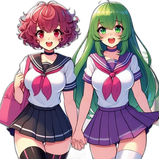 anime, pixel art, concept art, 3d render, neon lights, green, neon, colorful transparent PNG cut-out