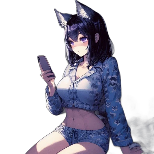 dress, animal, staff, creature, anime, fantasy art, pixel art, cyberpunk transparent PNG cut-out