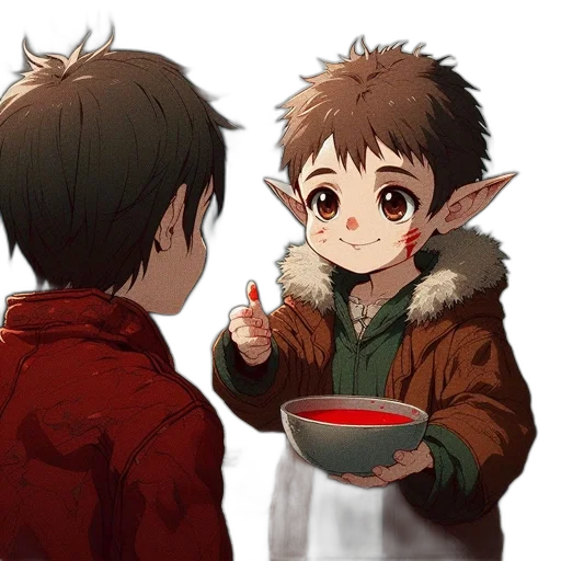 food, creature, mask, anime, concept art, fantasy art, pixel art, snow transparent PNG cut-out