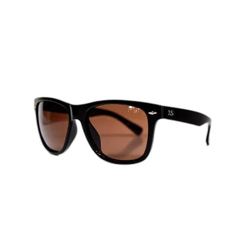 3d render, pair, black, sunglasses, brown, tinted, lens, displayed transparent PNG cut-out