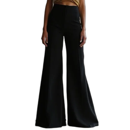 dark, audrey, flare, pants transparent PNG cut-out