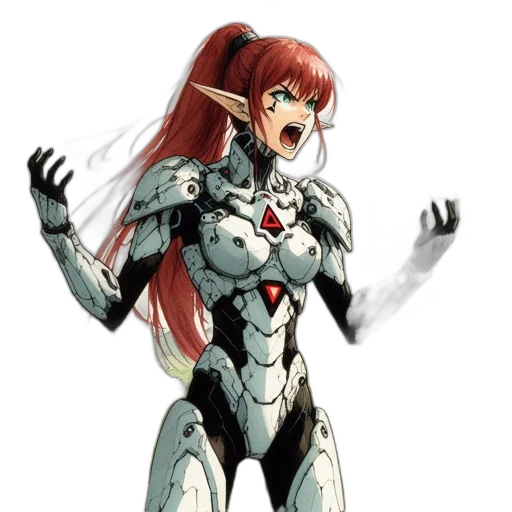 robot, weapon, animal, dress, anime, concept art, pixel art, comic book art transparent PNG cut-out