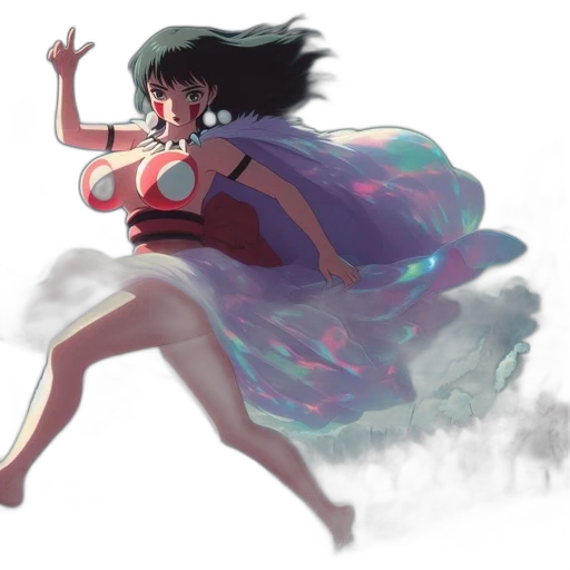 dress, creature, concept art, watercolor, fantasy art, vaporwave, underwater, outer space transparent PNG cut-out