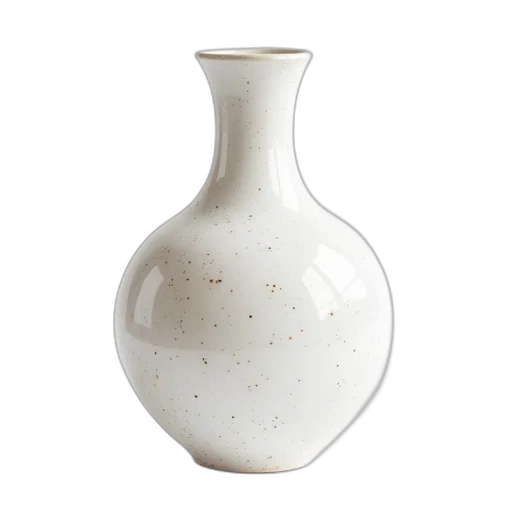 bottle, photorealistic, 3d render, white, ceramic, vase, textured, surface transparent PNG cut-out