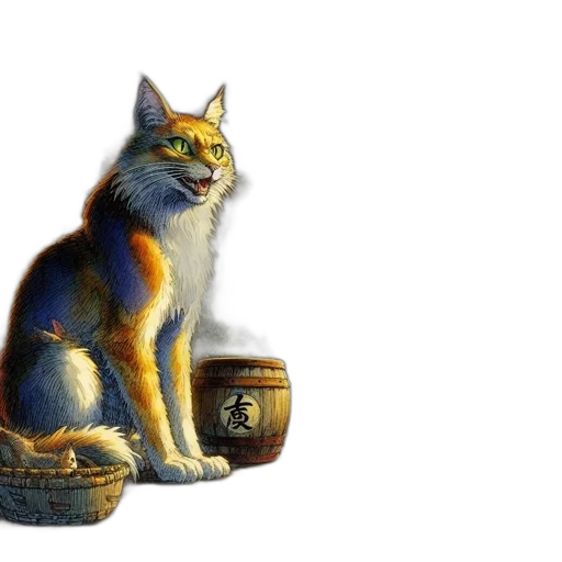 animal, staff, food, concept art, fantasy art, photorealistic, 3d render, colorful transparent PNG cut-out