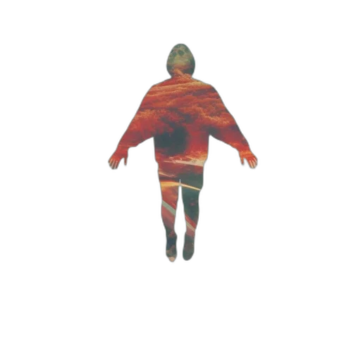jacket, dress, creature, umbrella, concept art, pixel art, 3d render, vaporwave transparent PNG cut-out