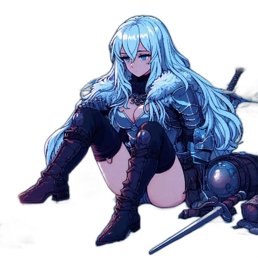 sword, weapon, dragon, staff, concept art, fantasy art, pixel art, anime transparent PNG cut-out