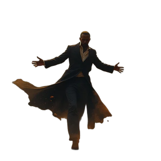jacket, staff, umbrella, concept art transparent PNG cut-out