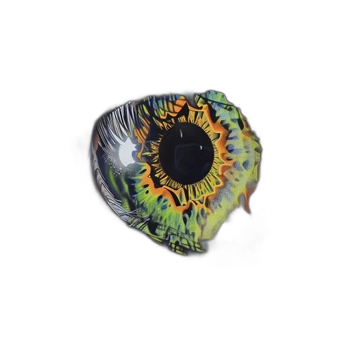 jewelry, mask, 3d render, photorealistic, eye, artwork, captures, sunset transparent PNG cut-out