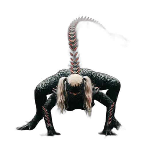 hair, creature, staff, animal, concept art, cyberpunk, 3d render, comic book art transparent PNG cut-out