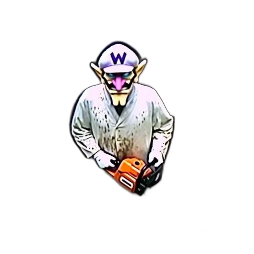 weapon, jewelry, staff, mask, watercolor, vaporwave, cartoon, waluigi transparent PNG cut-out