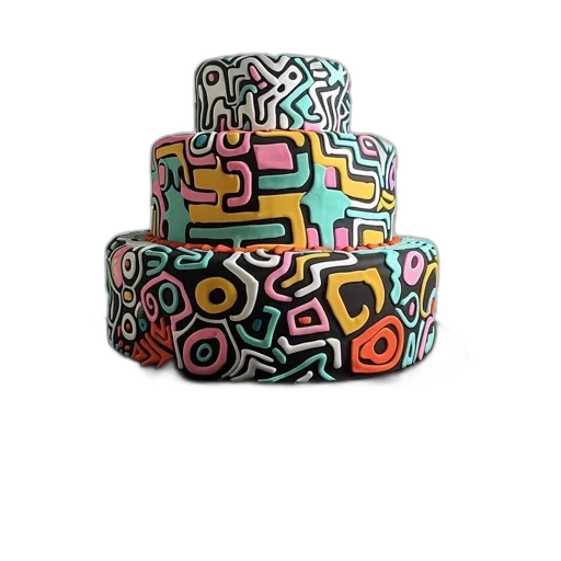 jewelry, hat, crown, shoes, 3d render, colorful, three-tiered, cake transparent PNG cut-out