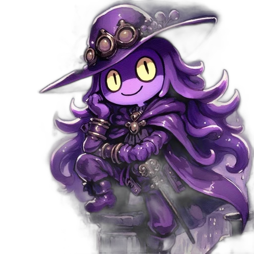 staff, hat, pixel art, fantasy art, concept art, watercolor, dark, anthropomorphic transparent PNG cut-out