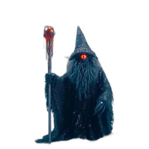 staff, creature, sword, mask, concept art, 3d render, fantasy art, pixel art transparent PNG cut-out