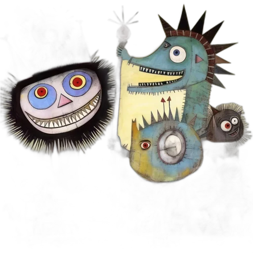 mask, creature, robot, dragon, concept art, fantasy art, 3d render, picture transparent PNG cut-out