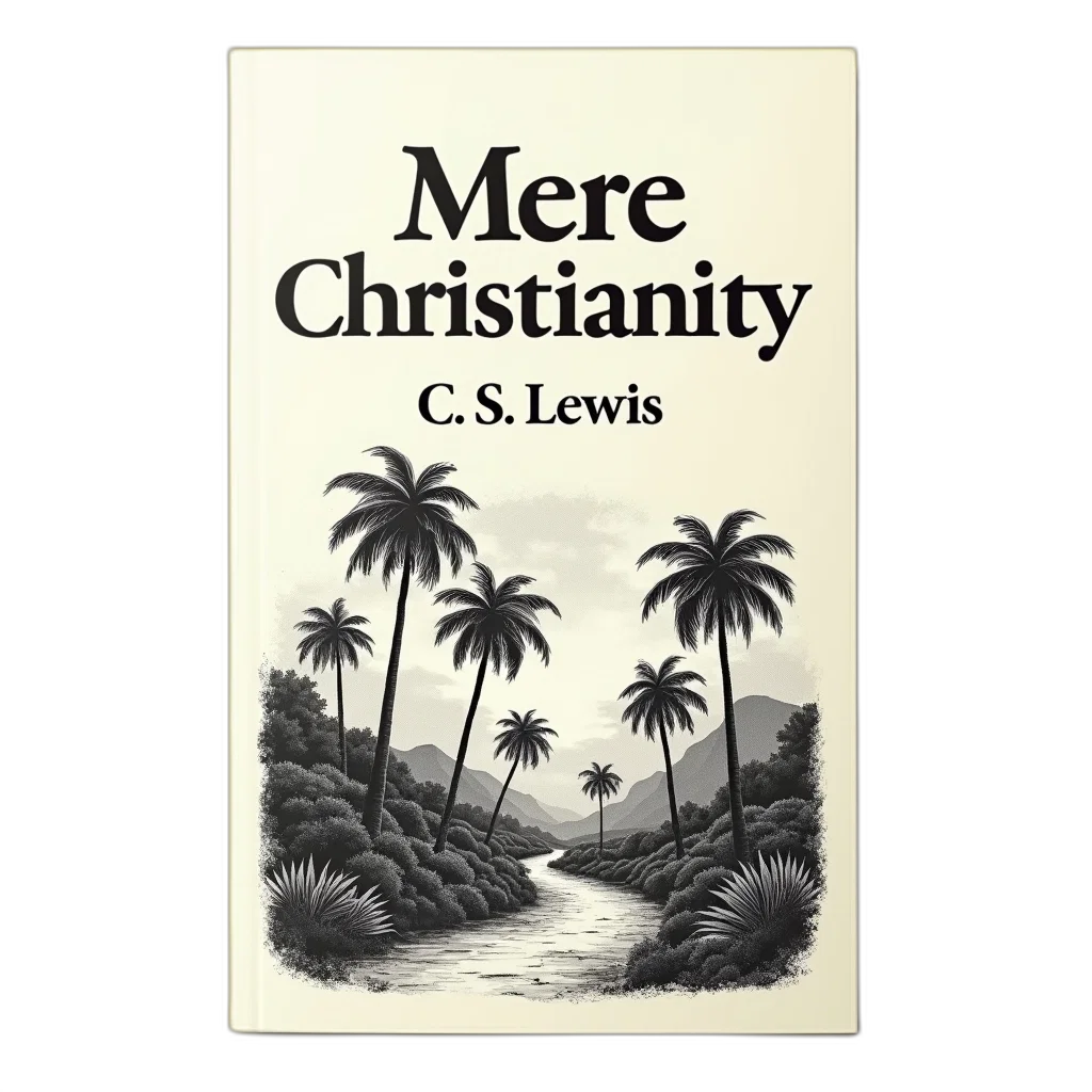 cover, book, titled, mere, christianity, lewis, featuring, black transparent PNG cut-out