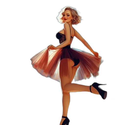 dress, concept art, pixel art, photorealistic, watercolor, earth tones, confident, woman transparent PNG cut-out