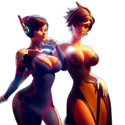 dress, concept art, comic book art, 3d render, fantasy art, neon lights, neon, two transparent PNG cut-out