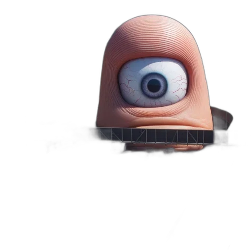 hat, face, mask, robot, 3d render, concept art, photorealistic, cartoon transparent PNG cut-out